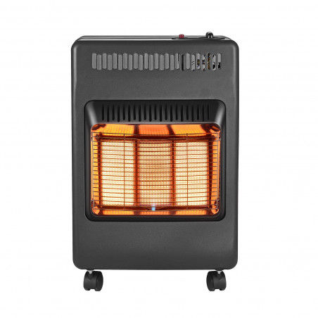 ELITE EGH-1363 gáztűzhely, 3800 W, hordozható 1 az 1-ben gázfűtő, kerekekkel a könnyű mozgatáshoz, fekete