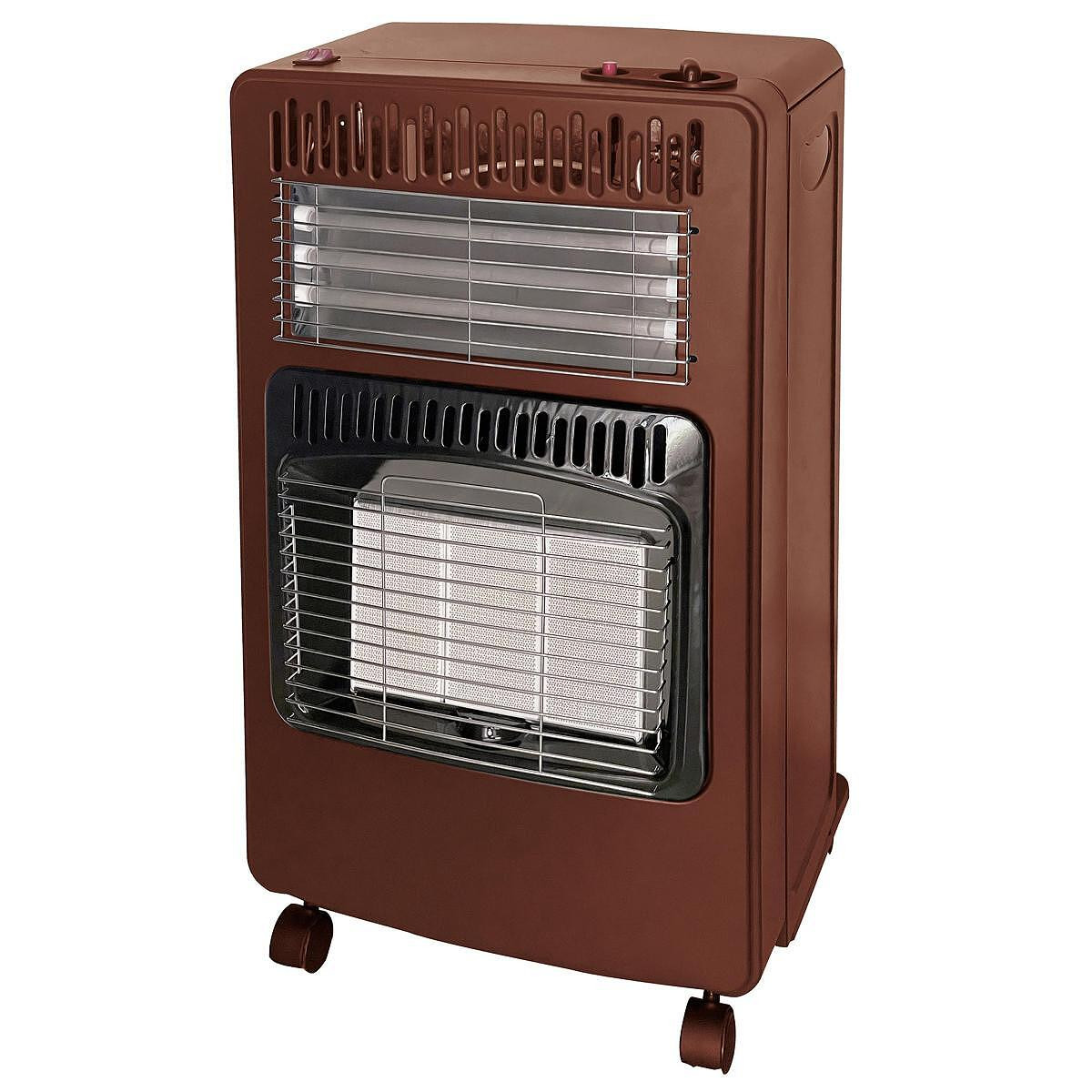 Печка за отопление газ+електричество Elite EGERH-1220, 4200W, 30 mbar, 3 степени, Инфрачервени плочи, G30/G31, Анализатор, Защита при липса на пламък, Кафяв