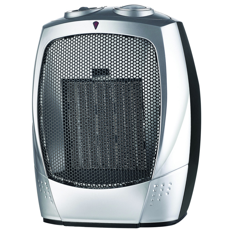 Κεραμική σόμπα με ανεμιστήρα Lamarque LCH-3327, 1500 W, 2 βαθμίδες, Προστασία από υπερθέρμανση, Ασημί