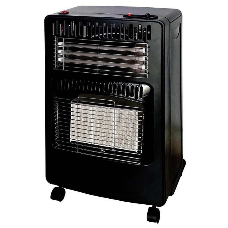 Soba electrica si gaz Elite EGERH-1218, 4200W, 3 trepte, Placi ceramice infrarosu, Negru