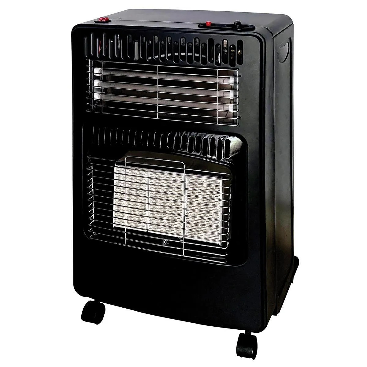 Печка за отопление газ+електричество Elite EGERH-1218, 4200W, 3 степени, Инфрачервени керамични плочи, Черен