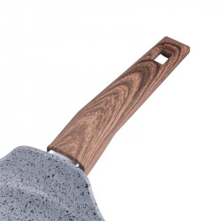 Galileo Carrara SChef 2191315 palacsintasütő, 28 cm, 5 réteg, kerámia bevonat, PFAS- és PTFE-mentes, indukciós, világos gránit/barna