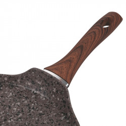 Galileo Dakota SChef 5916655 Pancake Pan, 28 cm, Nonstick, PFOA- and Nickel-Free, Induction-Ready, Dark Granite/Brown