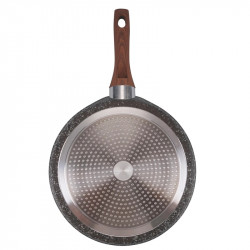 Galileo Dakota SChef 5916655 Pancake Pan, 28 cm, Nonstick, PFOA- and Nickel-Free, Induction-Ready, Dark Granite/Brown