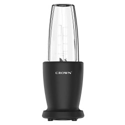 Blender Crown CTB-1000, 300 W, 4 lame, 3 pahare cu capace – 300/480/540 ml, Functie Pulse, Negru