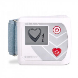 Wellneo Cardio vérnyomásmérő készülék, elektromos impulzusok, 2 program, csukló/láb, fehér