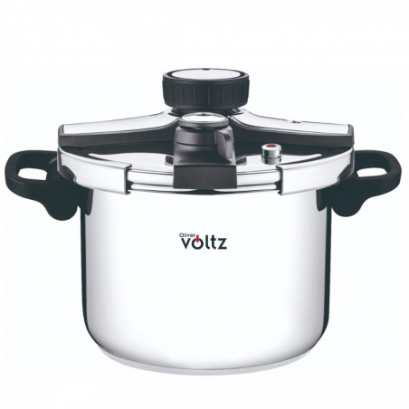 Oliver Voltz OV51311C7 gyorsforraló, 7 l, 100 kPa, két fedél, összecsukható fogantyúk, indukciós, rozsdamentes acél