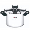 Oală sub presiune Oliver Voltz OV51311C7, 7 l, 100 kPa, două capace, mânere rabatabile, compatibilă cu plitele cu inducție, oțel inoxidabil