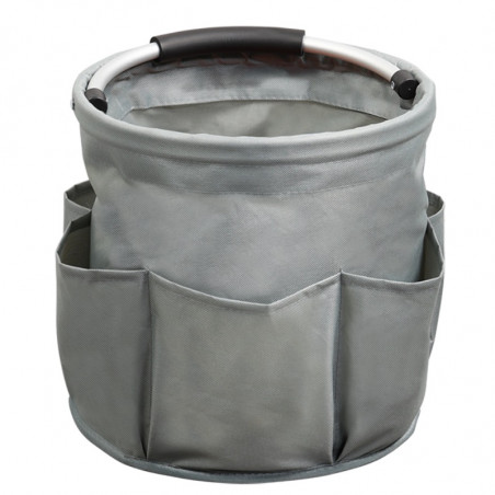 Kesper 89173 tisztítóeszköz-tároló, 16 l, max. 10 kg, 6 zseb, kényelmes EVA fogantyú, poliészter, szürke