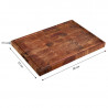 Kesper 29154 Professional Cutting Board, 36 x 50 cm, Knife-Friendly Coating, Acacia Wood, Dark Brown