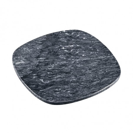 Плато за сервиране от естествен мрамор Kesper 38410, 25x25 см, Квадрат, Сив