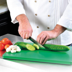 Kesper 30154 professzionális zöldség- és gyümölcsvágó deszka, HACCP-szabvány, Gastronorm 1/1, 95 °C-ig hőálló, csúszásgátló lábak, a pengéket kímélő felület, zöld