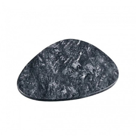 Kesper 38420 Natural Marble Serving Platter, 30x25 cm, Triangular, Gray