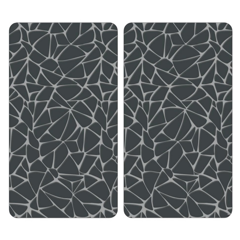 2 db-os Kesper 37535 munkalapvédő szett, 50×28,5 cm, üveg, fekete/mozaik