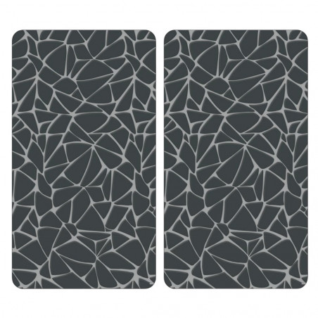 2 db-os Kesper 37535 munkalapvédő szett, 50×28,5 cm, üveg, fekete/mozaik