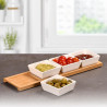 Set of 4 Kesper 58065 Serving Bowls, 5-piece set, 35 cm, Wooden Tray, Natural/Brown