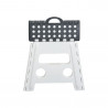 Kesper 70732 Folding Stool/Step Stool, 32 x 30 cm, Plastic, White/Gray