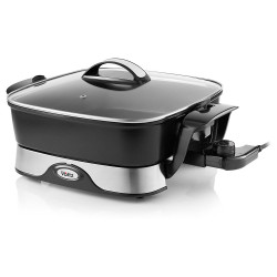 Használt: Електрически тиган Oliver Voltz OV51010A, 1650W, 5.5 л, 5 нива, Термостат, Черен/Инокс