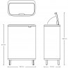 Használt: Кош за смет Brabantia Bo Touch Hi 60L, Matt Black