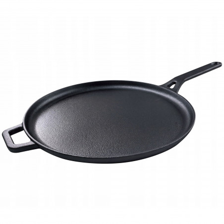 Újraértékelve: Kinghoff KH 1895 palacsintasütő, 29 cm, öntöttvas, tapadásmentes felület, indukciós, fekete