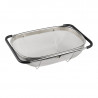 Kesper 90940 rugalmas mosogatószűrő, 36,5–55 cm, rozsdamentes acél, ezüst színű