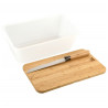 Cutie pentru paine cu taietor si cutit 3in1 Kesper 58480, Bambus, Mat