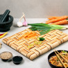 Kesper 58367 Cutting and Serving Board, 30 x 40 cm, Bamboo, Blade-Friendly Surface, Brown/Mosaic