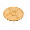 Kesper 58447 kerek tálca, 35 cm, bambusz, 5 rekesz, barna