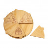 Kesper 58468 kerek pizzatálca, bambusz, 36 cm, 6 rekesz, barna