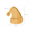 Kesper 94073 Bamboo Serving Board in the Shape of a Santa Hat, 30.5 cm, 2 Compartments, Brown
