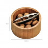 Kesper 62822 Walnut Bowl Set with Nut Cracker, Bamboo, Smooth Surface, Brown