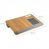 Kesper 77623 Laptop Stand with Mouse Pad, Built-in Smartphone/Tablet Holder, 54.5 x 35.5, Brown