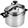 Oală sub presiune Fagor Chef Extremen, 35 cm, 22 l, 50 kPa, 3 sisteme de protecție, sigiliu de siguranță, argintiu