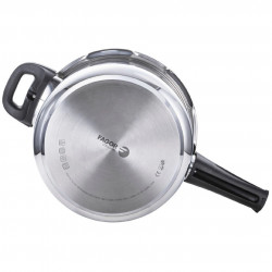Fagor Duo 8 l-es nyomás alatti edény, 22 cm, 60/100 kPa, belső jelölés, IMPAKSTEEL fenék, 5 biztonsági funkció, indukciós főzésre alkalmas, ezüst színű