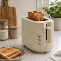 Oliver Voltz Nice OV51440PR Toaster, 700 W, 2-slice, 7 settings, Cream