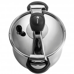 Χύτρα ταχύτητας Fagor Clasica 8L, 55 kPa, 24 εκ., Διακόπτης ασφαλείας, 3 συστήματα προστασίας, Ανοξείδωτο ατσάλι 18/10, Για επαγωγικές εστίες, Ασημί