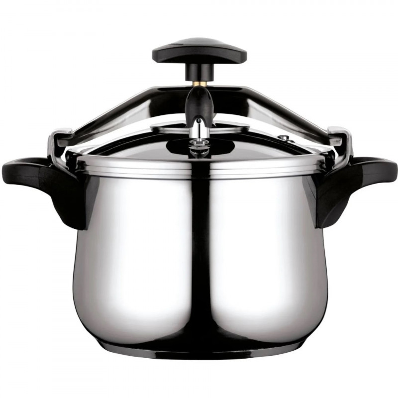Тенджера под налягане Fagor Clasica 10L, 55 kPa, 24 см, Предпазен мост, 3 защити, Неръждаема стомана 18/10, Индукция, Сребрист