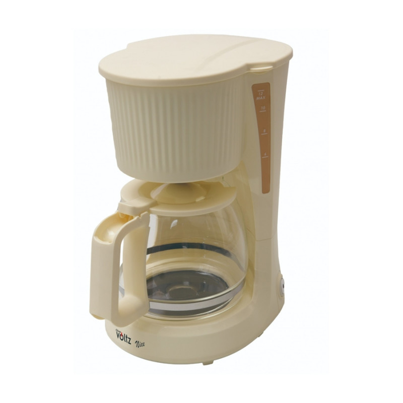 Oliver Voltz Nice OV51170PR Coffee Maker, 750 W, 1.5 L – 12 cups, Keep-Warm Function, Cream