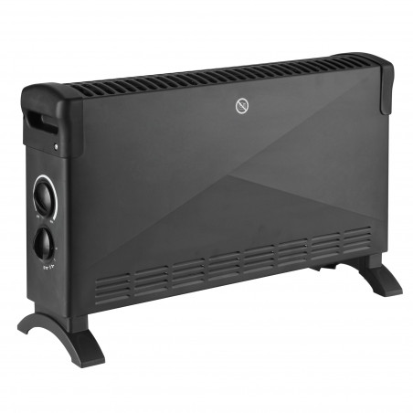 Rosberg R51974FT Convection Heater, 2000W, 3 Settings, Turbo Fan, Thermostat, Overheat Protection, Black