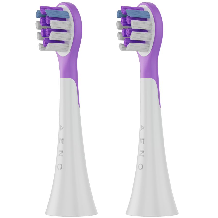 Set de 2 capete de schimb pentru periuta de dinti AENO ADBTH09V, 2 capete, Duritate moale, Violet