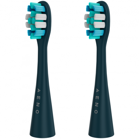 Set of 2 Replacement Toothbrush Heads for the AENO ADB0010N, Medium Firmness, Dark Blue