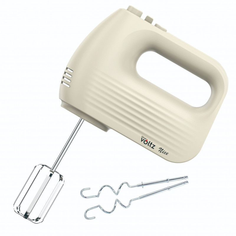 Mixer manual Oliver Voltz Nice OV51110PR, 400 W, 5 viteze, Functie Turbo, Buton de eliberare a accesoriilor, Crem