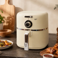 Φριτέζα θερμού αέρα Oliver Voltz Nice OV51980PR, 1500 W, 4,2 λ, 60-200 °C, χρονοδιακόπτης 60 λεπτών, αντικολλητική επίστρωση, κρεμ