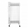 KUMTEL KUM-1225S Oil-Filled Radiator, 2000W, 9 fins, 3 settings, Adjustable thermostat, Casters, White