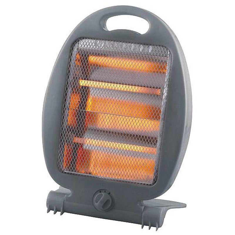 Elite QH-401DG kvarcfűtő, 800 W, 2 fokozat, billenés- és leesés elleni védelem, fogantyú, sötét szürke