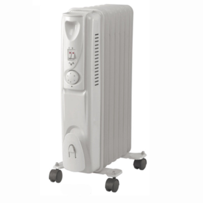 Lamarque LOH-92 Oil-Filled Radiator, 2000W, 9 fins, 3 settings, indicator lights, casters, white