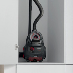 Bosch BGS21POW2 ProPower Series 4 Bagless Vacuum Cleaner, 750 W, 2 L, Power AirCycle, HEPA Filter, 78 dB, Black/Red