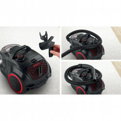 Bosch BGS21POW2 ProPower Series 4 Bagless Vacuum Cleaner, 750 W, 2 L, Power AirCycle, HEPA Filter, 78 dB, Black/Red