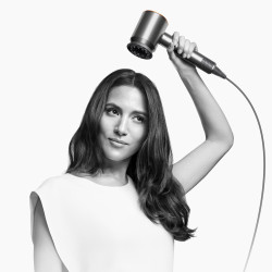 Πιστολάκι Μαλλιών Dyson Supersonic HD07 Pbu/Rco 113312-01, 1600W, 3 ταχύτητες, 4 θερμοκρασίες, Cool shot, 110 000 στροφές/λεπτό, Ιονισμός, Αξεσουάρ, Μπλε/Χάλκινο
