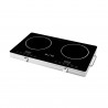 Plită cu două zone de gătit cu infraroșu Elite EFP-1296TU, 4400 W, 20 cm, afișaj LED, comandă tactilă, cronometru, sticlă ceramică, oțel inoxidabil